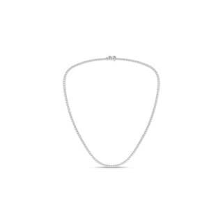 14K GOLD FOUR PRONG LAB GROWN DIAMOND TENNIS NECKLACE 15.00CT