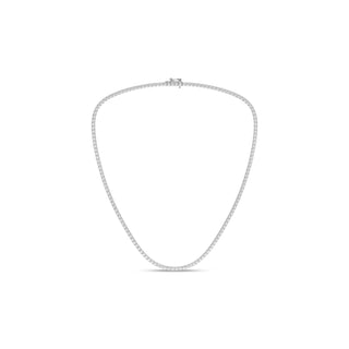 14K GOLD FOUR PRONG LAB GROWN DIAMOND TENNIS NECKLACE 15.00CT
