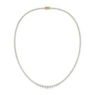 14K GOLD LAB GROWN DIAMOND GRADUATED TENNIS NECKLACE (7.00TCW-25.00TCW)