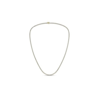 14K GOLD FOUR PRONG LAB GROWN DIAMOND TENNIS NECKLACE 15.00CT