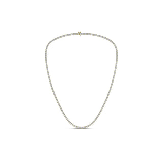 14K GOLD FOUR PRONG LAB GROWN DIAMOND TENNIS NECKLACE 5.00CT
