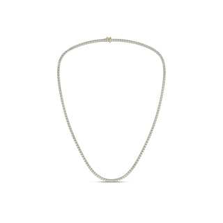 14K GOLD FOUR PRONG LAB GROWN DIAMOND TENNIS NECKLACE 15.00CT