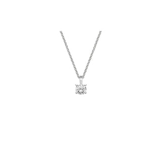 14K Gold Lab Grown Round Diamond Solitaire Pendant Necklace Bail Setting (1.00TCW-5.00TCW)