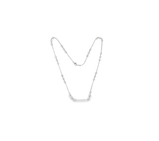 14K GOLD LAB GROWN DIAMONDS BY THE YARD NECKLACE FANCY 3 STATIONS (3.00TCW-6.00TCW)