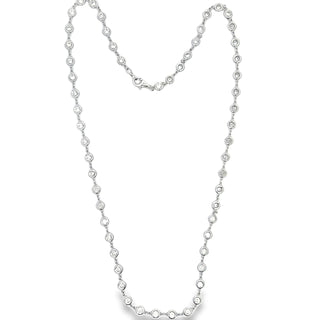 14K GOLD BEZEL BY THE YARD NECKLACE 4.50 CTS ALL AROUND