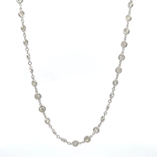 14K GOLD BEZEL BY THE YARD NECKLACE 4.50 CTS ALL AROUND