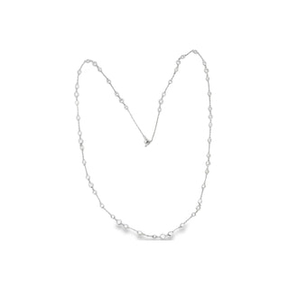 14K GOLD LAB GROWN DIAMONDS BY THE YARD NECKLACE FANCY 4 STATIONS (4.00TCW-6.00TCW)