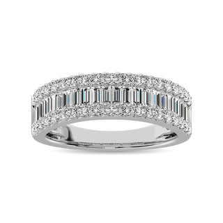 Diamond 2 Ct.Tw. Round and Baguette Fashion Band in 14K White Gold