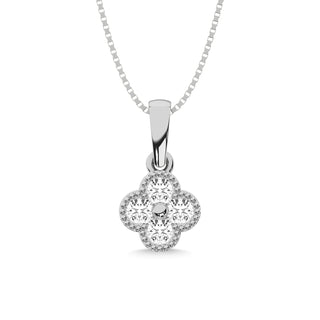 14K White Gold Diamond 1/5 Ct.Tw. Fashion Pendant