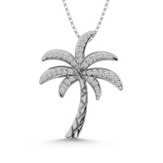 14K White Gold Diamond 1/10 Ct.Tw. Fashion Pendant