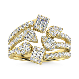 14K Yellow Gold Diamond 1 1/4 Ct.Tw. Fashion Ring