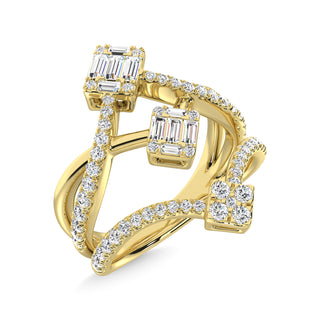14K Yellow Gold Diamond 3/4 Ct.Tw. Fashion Ring