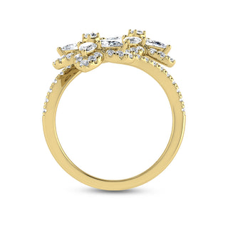 14K Yellow Gold Diamond 1 3/8 Ct.Tw. Fashion Ring