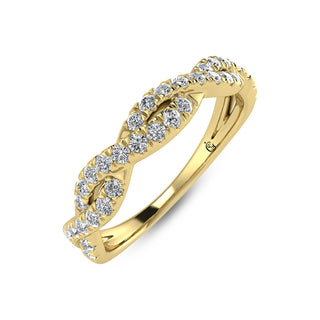 14K Yellow Gold Diamond 1/4 Ct.Tw. Fashion Ring