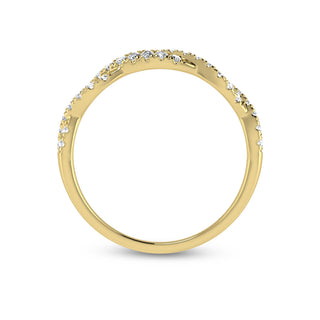 14K Yellow Gold Diamond 1/4 Ct.Tw. Fashion Ring