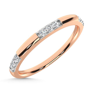 14K Rose Gold  Diamond 1/10 Ct.Tw. Stackable Band