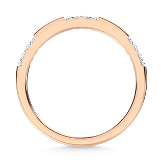 14K Rose Gold  Diamond 1/10 Ct.Tw. Stackable Band