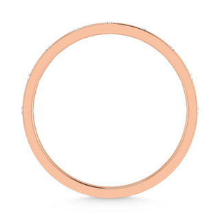14K Rose Gold  Diamond 1/10 Ct.Tw. Stackable Band