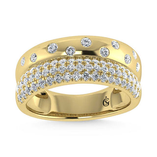 14K Yellow Gold  Diamond 5/8 Ct.Tw. Fashion Band