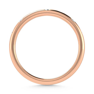 14K Rose Gold  Diamond 1/10 Ct.Tw. Stackable Band