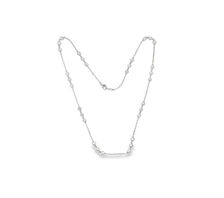 14K GOLD LAB GROWN DIAMONDS BY THE YARD NECKLACE FANCY 3 STATIONS (3.00TCW-6.00TCW)