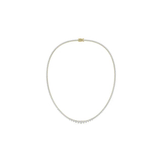 14K GOLD LAB GROWN DIAMOND GRADUATED TENNIS NECKLACE (7.00TCW-25.00TCW)