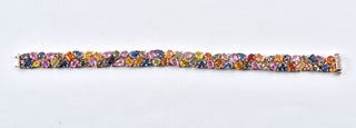14K ROSE GOLD MULTI-SAPPHIRE BRACELET 26.75CT