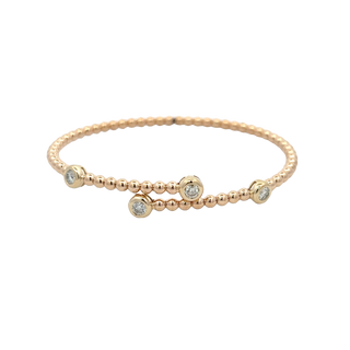 14K Y/G DIAMOND FLEXIBLE BANGLE 0.60CT