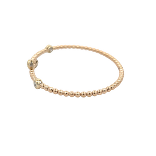 14K Y/G DIAMOND FLEXIBLE BANGLE 0.60CT