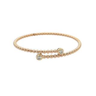 14K Y/G DIAMOND FLEXIBLE BANGLE 0.30CT