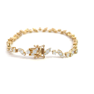 14K GOLD NATURAL DIAMOND BRACELET 3.9CT