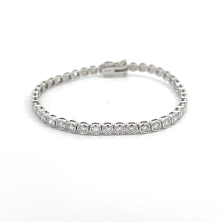 14K W/G LAB GROWN DIAMOND BRACELET 4.00CT
