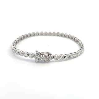 14K W/G LAB GROWN DIAMOND BRACELET 4.00CT