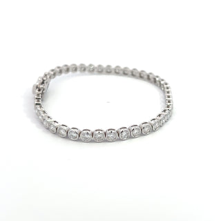 14K W/G LAB GROWN DIAMOND BRACELET 4.00CT