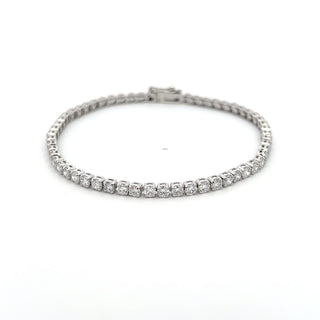 14K W/G LAB GROWN DIAMOND BRACELET 5.00CT