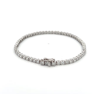 14K W/G LAB GROWN DIAMOND BRACELET 5.00CT