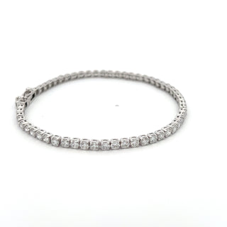 14K W/G LAB GROWN DIAMOND BRACELET 5.00CT