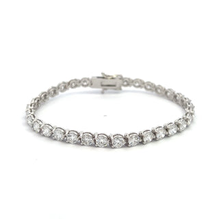 14K W/G LAB GROWN DIAMOND BRACELET 10.00CT