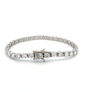 14K W/G LAB GROWN DIAMOND BRACELET 10.00CT