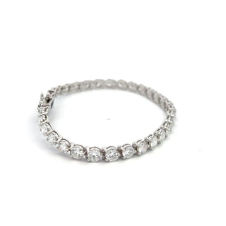 14K W/G LAB GROWN DIAMOND BRACELET 10.00CT