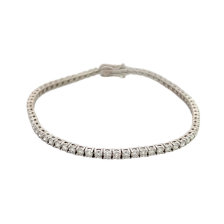 14K WHITE GOLD DIAMOND BRACELET 3CT