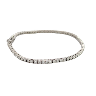 14K WHITE GOLD DIAMOND BRACELET 3CT