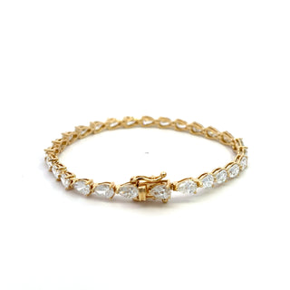 14K Y/G LAB GROWN DIAMOND BRACELET 5.00CT