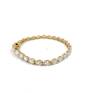 14K Y/G LAB GROWN DIAMOND BRACELET 5.00CT