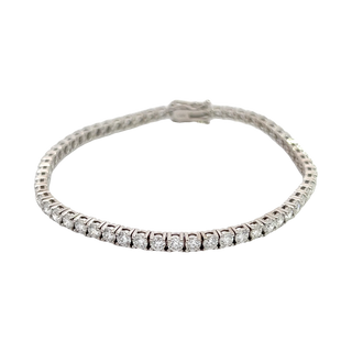 14K WHITE GOLD DIAMOND BRACELET 5.50CT