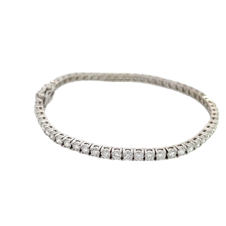 14K WHITE GOLD DIAMOND BRACELET 5.50CT