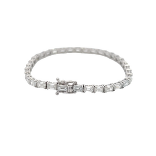 14K W/G LAB GROWN DIAMOND BRACELET 9.00CT