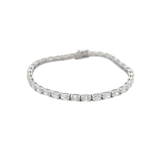 14K W/G LAB GROWN DIAMOND BRACELET 7.00CT