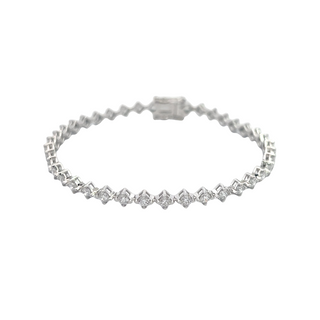 14K WHITE GOLD LAB GROWN DIAMOND BRACELET 3.00CT