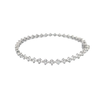 14K WHITE GOLD LAB GROWN DIAMOND BRACELET 3.00CT